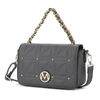 Mkf Collection By Mia K Arabella Vegan Leather Women's Shoulder Handbag In Grey