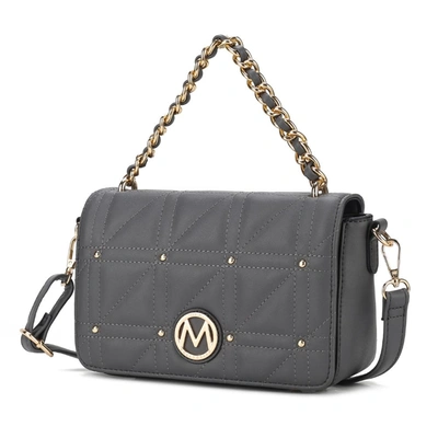 Mkf Collection By Mia K Arabella Vegan Leather Women's Shoulder Handbag In Grey