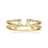 Rs Pure By Ross-simons Diamond Open-space Ring In 14kt Yellow Gold In Silver