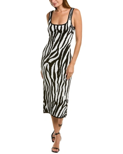 Toccin Women's Kendall Zebra-print Body-con Midi-dress In Black Multi
