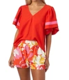 Crosby By Mollie Burch Cailan Short In Coral Charm In Pink