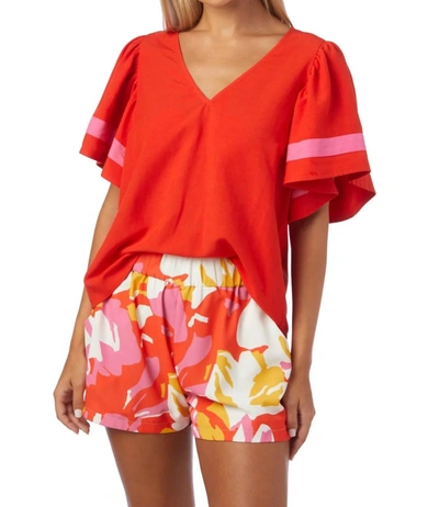 Crosby By Mollie Burch Cailan Short In Coral Charm In Pink
