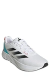 Adidas Originals Duramo Sl Running Shoe In White/ Black/ Lucid Cyan