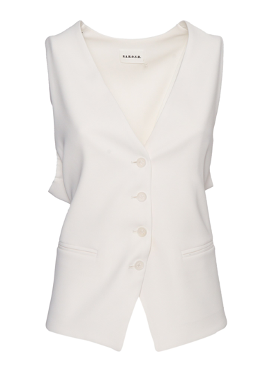 P.a.r.o.s.h Rear Belted Vest In White