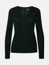 POLO RALPH LAUREN KIMBERLY SWEATER IN GREEN CASHMERE BLEND