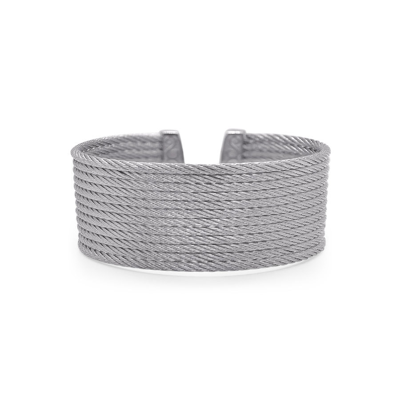 Alor Grey Cable Cuff Essentials 12-row Cuff