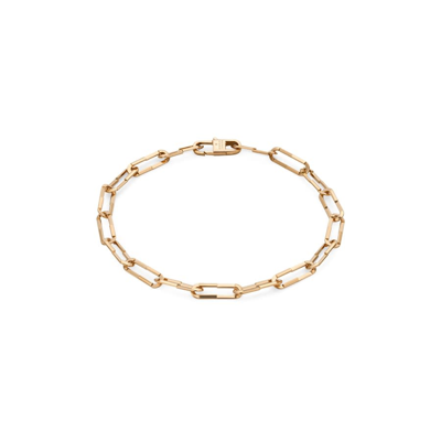 Gucci Link To Love 18ct Rose Gold Chain Bracelet Size 18 In Rose Gold-tone