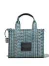 MARC JACOBS THE WASHED MONOGRAM DENIM SMALL TOTE BAG