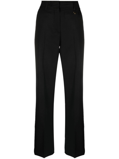 Jacquemus Ficelle Virgin-wool Tailored Trousers In Black  