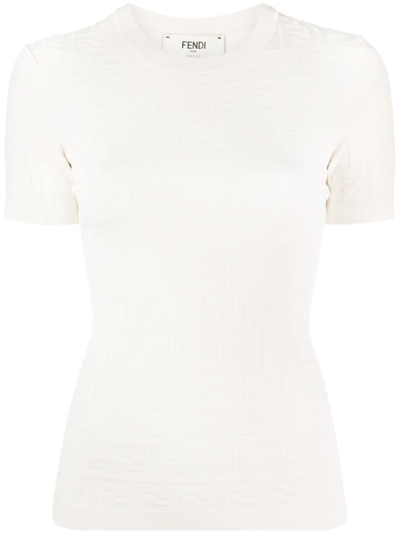 Fendi Logo Pullover Clothing In White
