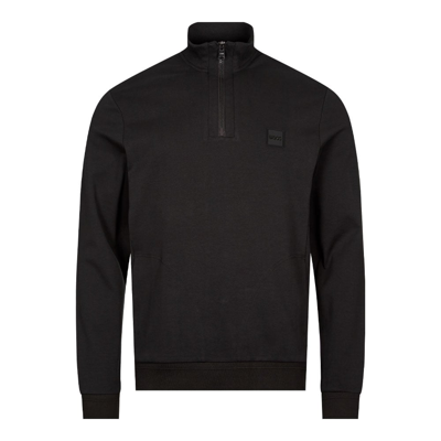 Hugo Boss Sidney Half Zip Sweatshirt In Black