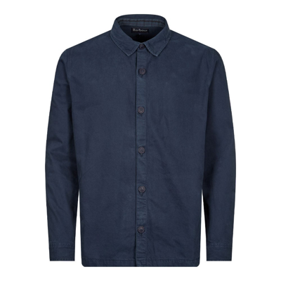 Barbour Fullfort Twill Overshirt In Blue