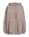 Hinnominate Woman Sweatshirt Light Brown Size Xs Cotton, Elastane In Beige