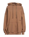 Hinnominate Woman Sweatshirt Brown Size Xs Cotton, Elastane In Brown