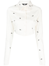 Gcds Kittho Cropped Shirt In White