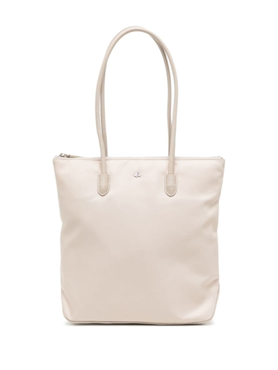 Agnès B. Logo-print Canvas Tote Bag In White