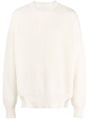 JIL SANDER CREW-NECK RIBBED-KNIT WOOL JUMPER