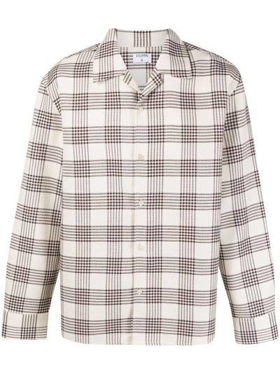 Filippa K Check-pattern Long-sleeve Shirt In Brown