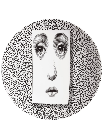 Fornasetti Tema E Variazioni N.310 Porcelain Wall Plate In Bia