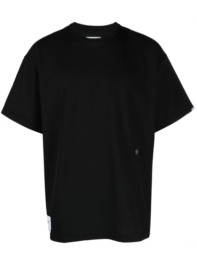 Wtaps Logo-embroidered Oversized T-shirt In Black