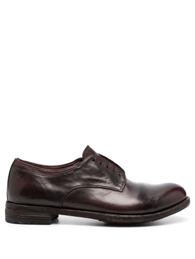 Officine Creative Lexikon 150 Perforated Leather Oxfords In Brown