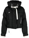 Shoreditch Ski Club Willow Short Puffer Jacket In Black