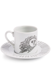 FORNASETTI SOLITARIO PORCELAIN COFFEE CUP