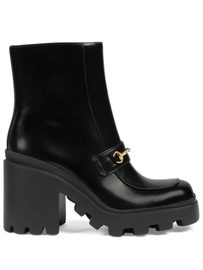 Gucci Damenstiefelette Mit Horsebit In Black