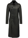 FERRAGAMO BELTED LEATHER TRENCH COAT