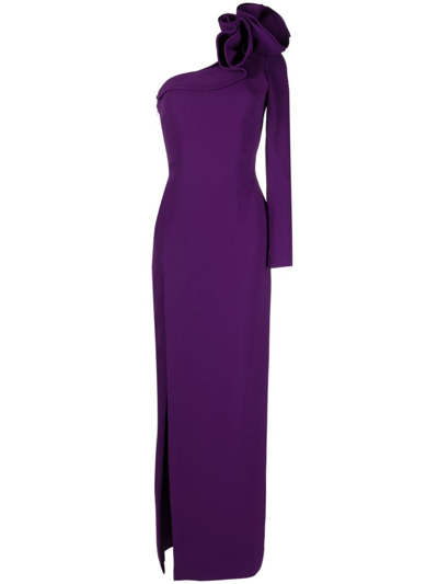 Elie Saab Asymmetrisches Maxikleid In Purple