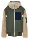 Sacai Colour-block Zip-up Hooded Jacket