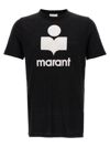 Isabel Marant Marant 'karman' Logo Linen T Shirt