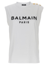 Balmain Short Sleeves Tshirt Button Detail In Multi