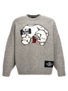 UNDERCOVER PATCHES SWEATER SWEATER, CARDIGANS GRAY