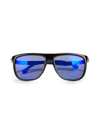 Carrera Women's Hyperfit 58mm D Frame Sunglasses In Black Blue