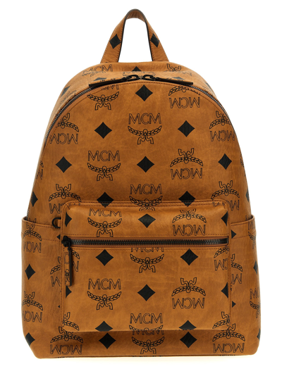 Mcm Medium Stark Maxi Visetos-print Backpack In Multicolor