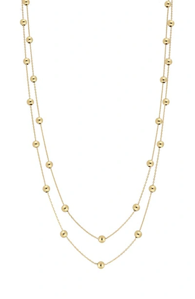 Bony Levy Mykonos 14k Gold Layered Bead Station Necklace In 14k Yellow Gold