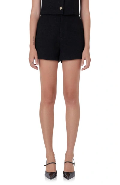 Endless Rose Women's Tweed Shorts In Black