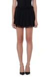 ENDLESS ROSE PEEKABOO LACE TRIM PLEATED SKORT