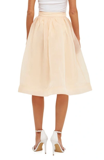 Endless Rose Women's Organza A-line Midi Skirt In Cream