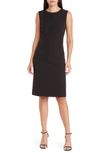 Kobi Halperin Meridian Twill Sheath Dress In Black