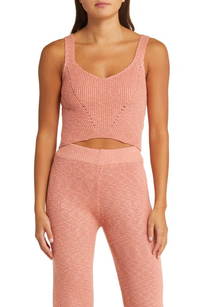 Rip Curl Tropics Knit Crop Tank In Coral