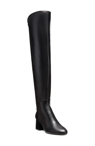 Stuart Weitzman Flare Block Heel Over The Knee Boot In Black