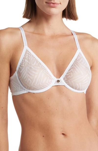 Chantelle Lingerie Allure Sheer Underwire T-shirt Bra In White-10