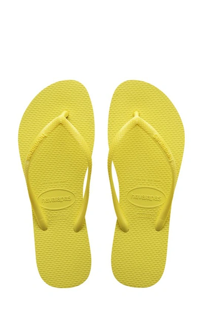 Havaianas Slim Flip Flop In Pixel Yellow