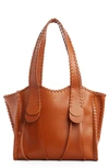 Chloé Medium Mony Leather Tote In Brown