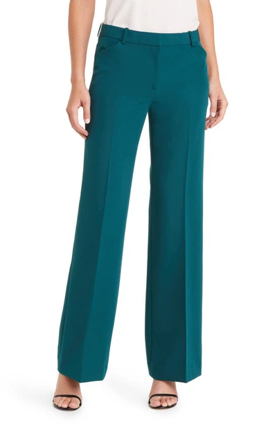 Kobi Halperin Alexi Cropped Straight-leg Twill Pants In Sea Moss