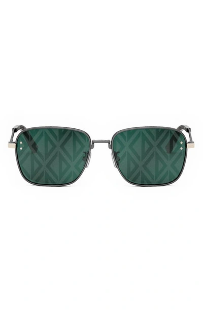 Dior Cd Diamond S4u 55mm Geometric Sunglasses In Crl