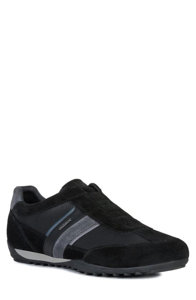 Geox Men's Wells Slip On Sneakers In Black/blue