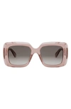 Celine Bold 3 Dots Square Sunglasses In Pink Smoke